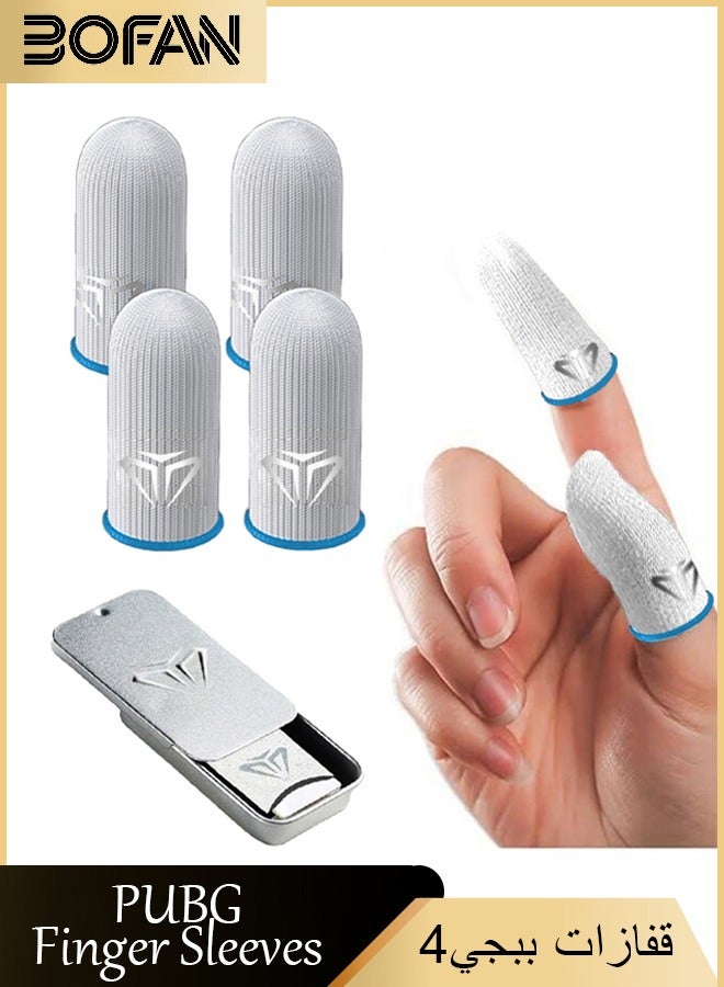 بوفان 4PCS من قفازات الألعاب المحمولة، الهوائيات فائقة الحساسية، التشغيل السلس، امتصاص العرق، عديم الرائحة، قابلة للتنفس، أغطية أصابع سلسة للعب بج والعديد من الألعاب الأخرى - Image 1